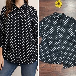 Ralph LAUREN POLKA DOTS BUTTON DOWN SHIRT